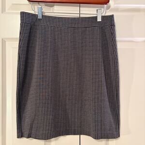 Loft Classic Houndstooth Elastic Waist Skirt Womens Small